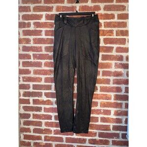 Octopoos Factory metallic leather look pull on French pants black small
